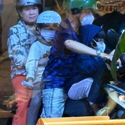 Family of 4 on scooter - I've seen as many as 5 on a single scooter; sometimes without helmets