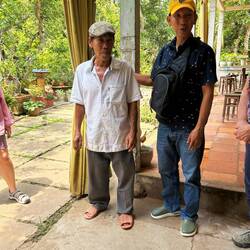 Henry with organic farmer host at his home