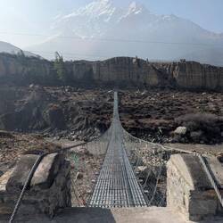 The morning began with a short brisk hike. We put our faith in local engineering