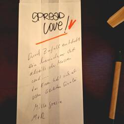 Unser persönliches kleines Dankeschön, vielleicht hängt es auch demnächst in der Osteria