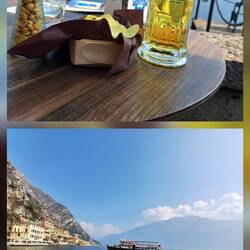 Hier lässt es sich aushalten mit Forst 🍺und Lugano (Weißwein vom Gardasee)