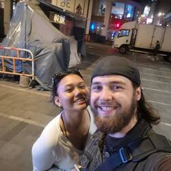 Success smile after we found the lost wallet