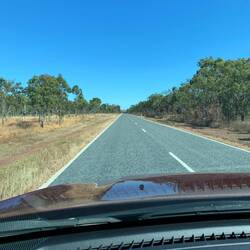 Heading north on a deserted Bruce Highway