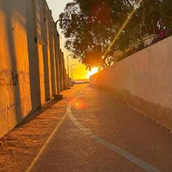 Die Gasse vor zum Sonnenuntergang 🌅
