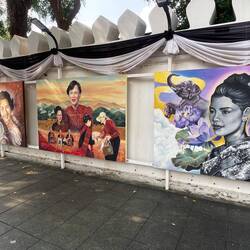 Queen Mother recently died. Many tributes to her as they are in a year long mourning period