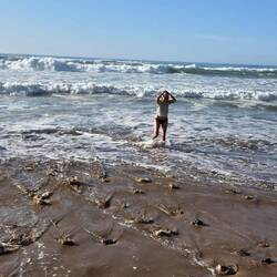 Elfi doing what she loves most