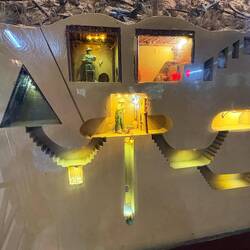 Triangle room on left was for pregnant women; top right was for cooking, with ventilation.