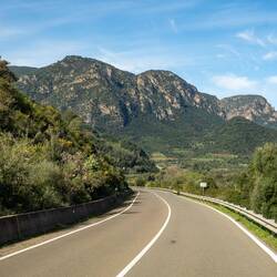 Panorama Fahrt durch die Berge