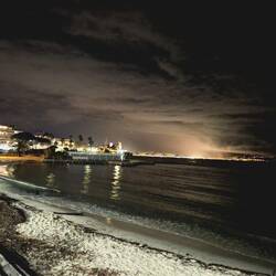 Blick zurück auf Antibes und Nizza