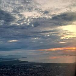 Approaching Rio (the next morning's sunrise).