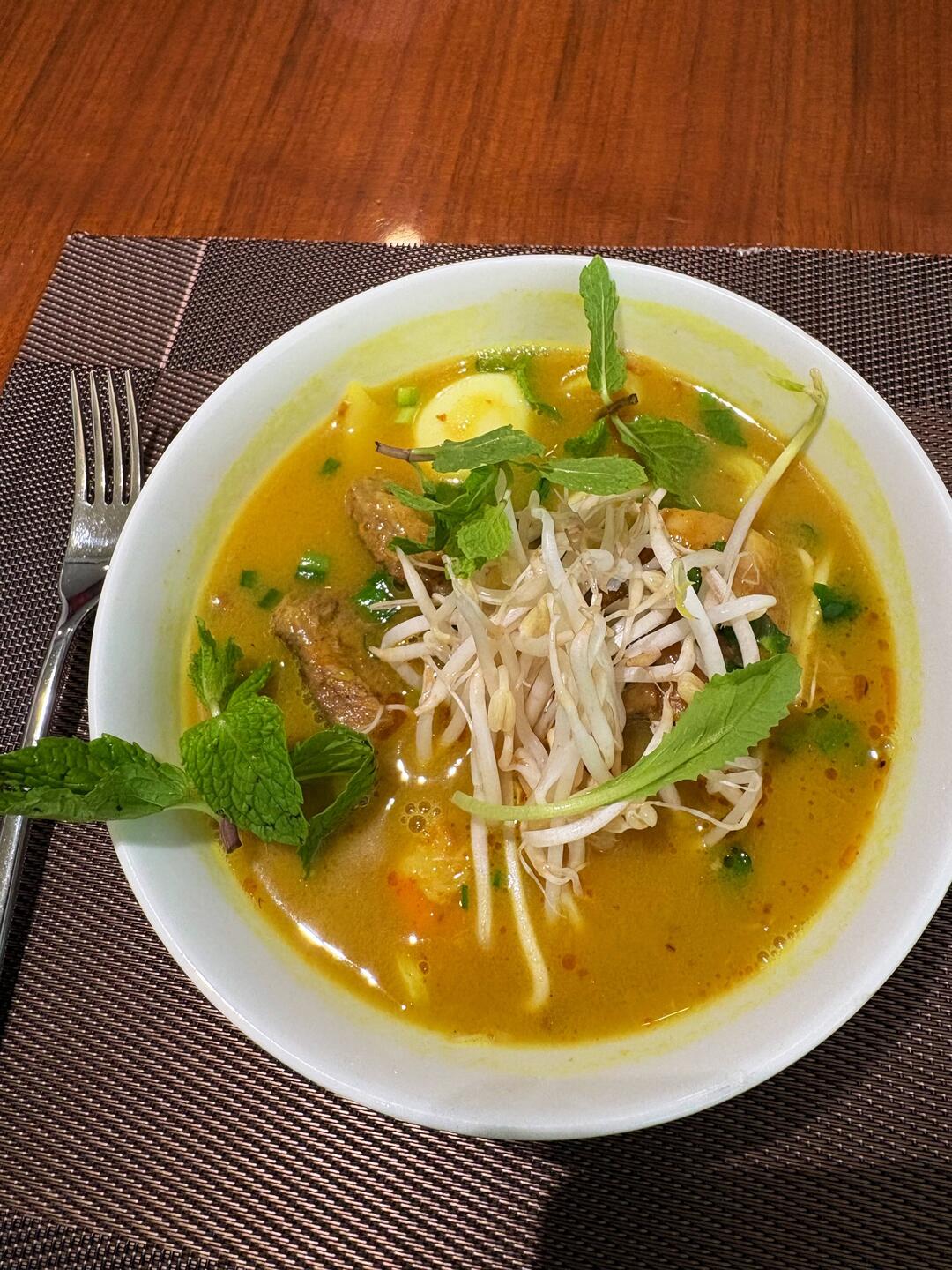 Soup for breakfast our last morning in Vietnam