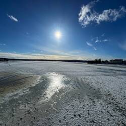 Der vereiste Fluss "Kemijoki"