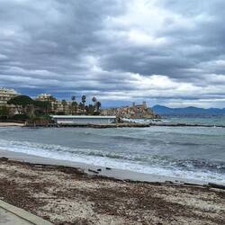 Blick zurück auf Antibes, es war sehr schön dort