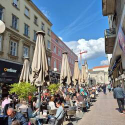 It's remarkable what an important role outside cafés and bars seem to play in daily life.