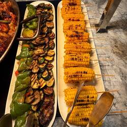 Grilled veggies and corn