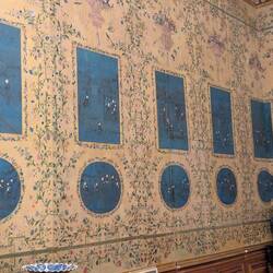 Original hand-painted drawings, made to look like they were moving in the normally-low light.