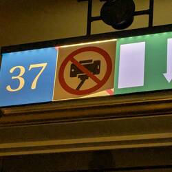 Hurrah! No selfie sticks!