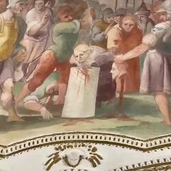 die Enthauptung der Heiligen auf einem gewundenen Säulenstamm