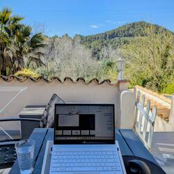 Miel's work station (if the weather allows it)