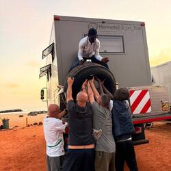 Ein wenig eng ist es! Morgen Feintuning