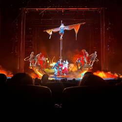 Ein paar Bilder der Show (ganz legal aufgenommen): Schaukelschiff...