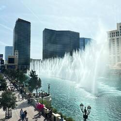 Der berühmte Brunnen vor dem Bellagio