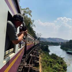 A tourist risks a photo