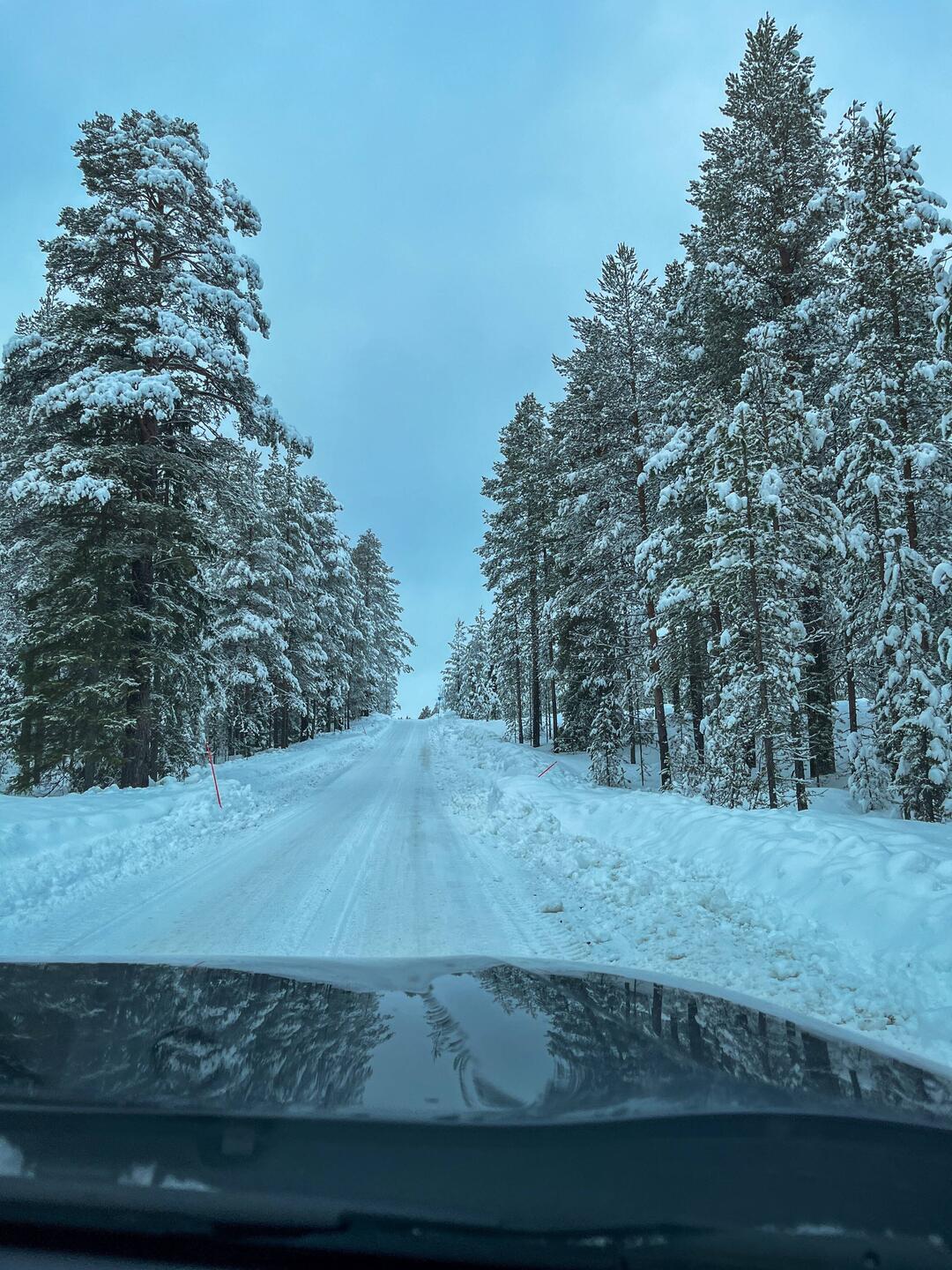 Der verschneite Weg sorgt für den einen, oder anderen schlitternden Abschnitt