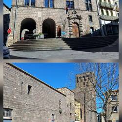 Oben das alte Rathaus, unten die Kathedrale in Agde