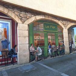 Tolle Malereien auf der alten Fassade