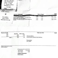 De rekening voor 3 nachten Beja