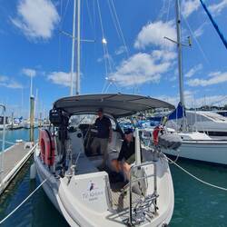 Michael's yatch berthed in Gulf Harbour