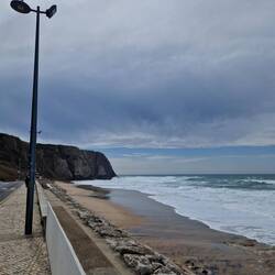 Dr Praia Grande wo s paar Minute vom Hostel wäg isch.