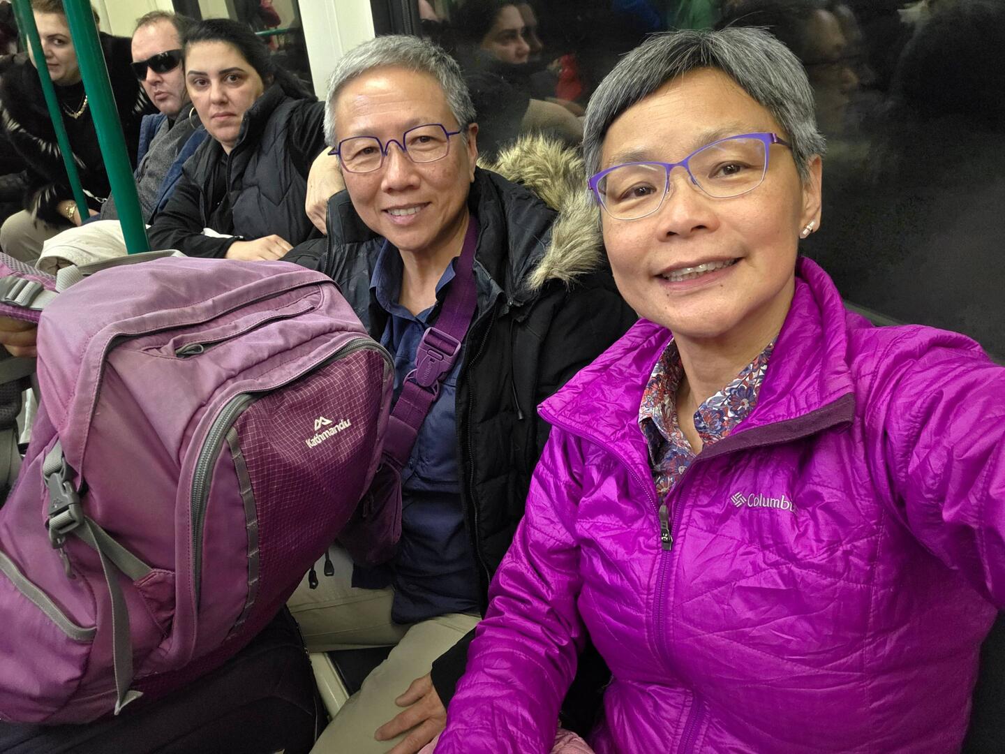 In the Sofia Metro heading to the apartment