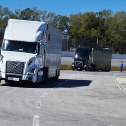 Holler trucks at the racetrack
