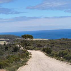 weiter auf Naturstrasse Richtung Stokes Bay