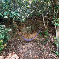 Und an den unmöglichsten Stellen die obligatorische Hängematte