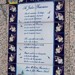 Here the artist posted a poem.