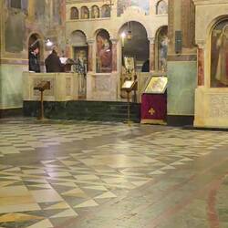 Video of church interior with beautiful chanting