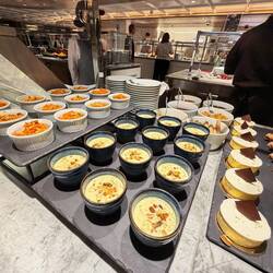 Pistachio pudding, Chocolate mouse, Apple Tart, Key lime pie