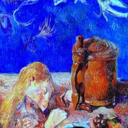 His son in the painting when he lived with Gauguin in Brittany