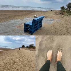 ..und SCHWUPS die Füße im Sand👌🏻bei heute 21Grad ohne Sonne 🍀😇