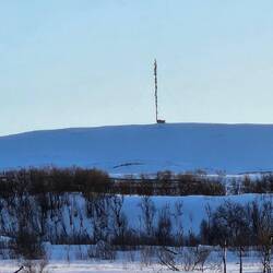 Der Sendeturm, der auf eigenen Fotos zu sehen war von nahem.