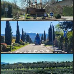 Was macht das Schiff aufm Kreisel? Sind wir in der Toskana? Oder doch Provence?,