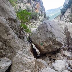 Seht ihr den grünen Pfeil? Da geht's durch...