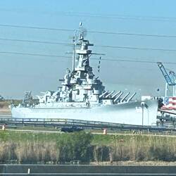USS Alabama in Mobile Bay