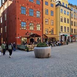 Die Schweden sitzen schon draussen