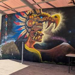 El Popocatépetl volcano and legendary hero