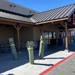 The restaruant is at the Terrible Herbest truck stop across from Creech AFB.