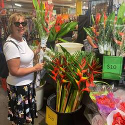 Tropical blooms at the market